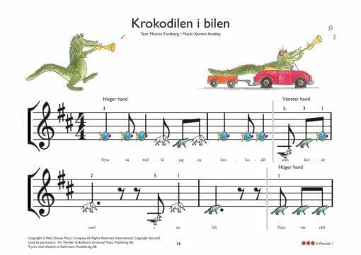 Krokodilen i bilen barnsaanger